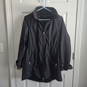 Be Boundless Womans Medium Black Rain Jacket With Hood